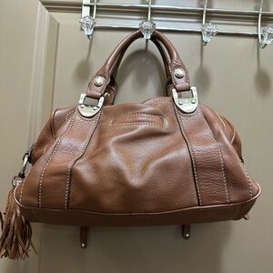 B. Makowsky Tan Leather Satchel